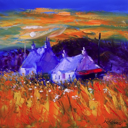 Autumn sunset Grogport Kintyre 20x20
